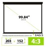 Экран Cactus Wallscreen CS-PSW-152X203-BK, 04:03, настенно-потолочный, рулонный, черный, 152x203 см