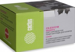 Картридж лазерный Cactus EXV21M (CS-EXV21M) для принтеров Canon IRC2380/ C2380i/ C2550/ C2550i/ C2880/ C2880i/ C3080/ C3080i/ C3380/ C3380i/ C3480/ C3480i/ C3580/ C3580i пурпурный 14000 страниц