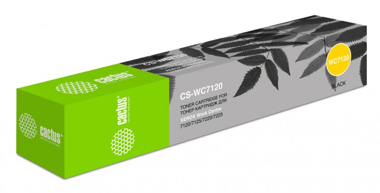 Картридж лазерный Cactus CS-WC7120 006R01461 черный для Xerox WC 7120/ 7125/ 7220/ 7225 (22000 стр.)