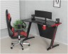 Игровой стол Серии Z с подсветкой Cactus CS-GTZ-BK-CARBON-RED черный